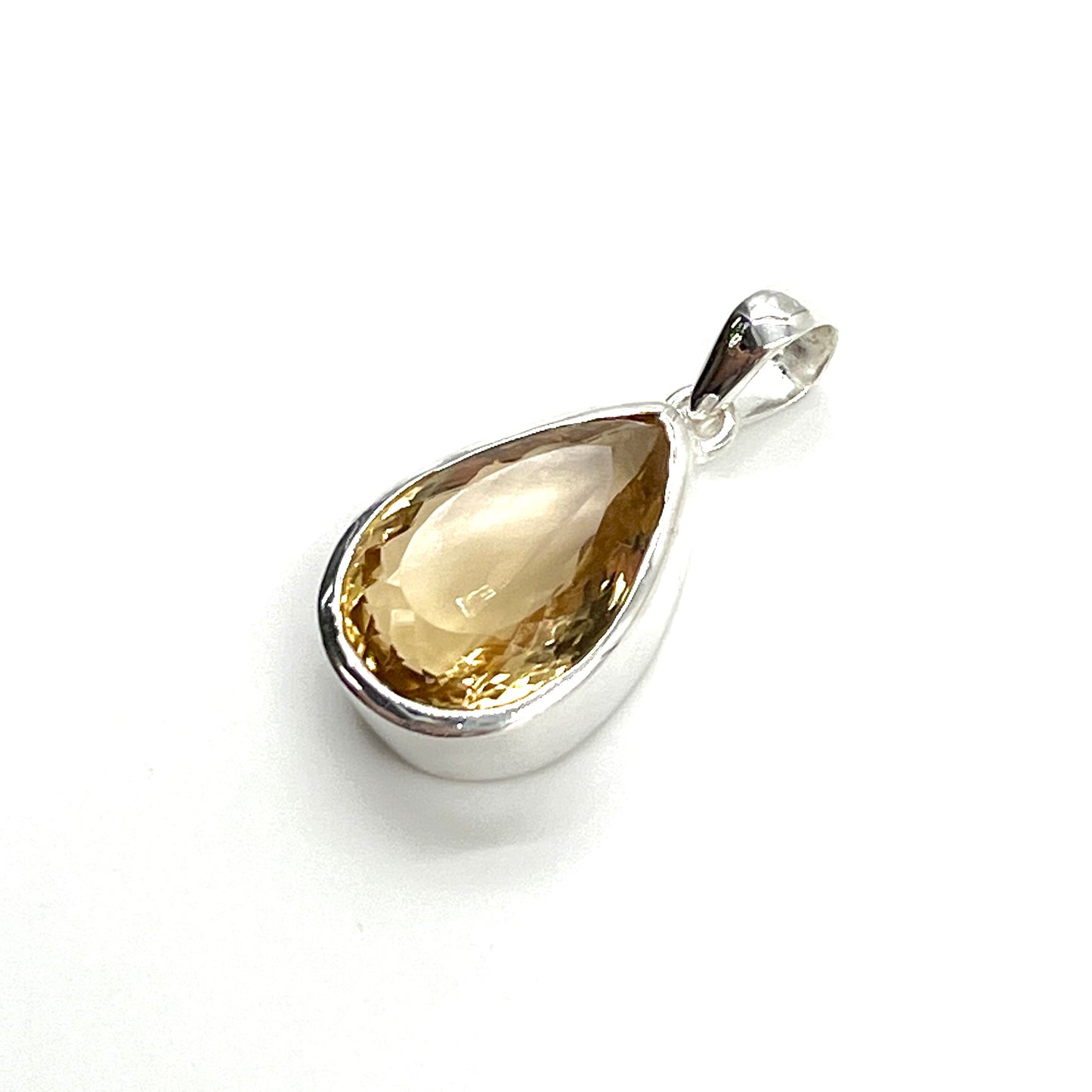 Sterling Silver Citrine Freeform Pendants