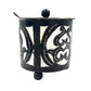 Handcut Swirls Iron Candle Holders w/ Lid