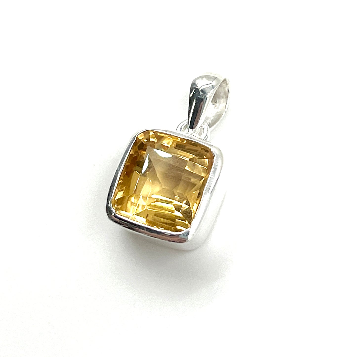 Sterling Silver Citrine Freeform Pendants