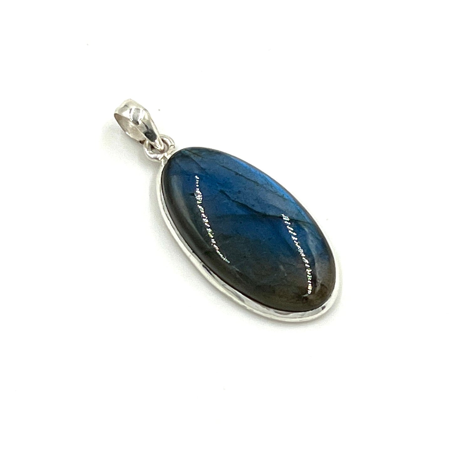 Sterling Silver Labradorite Oval Pendants