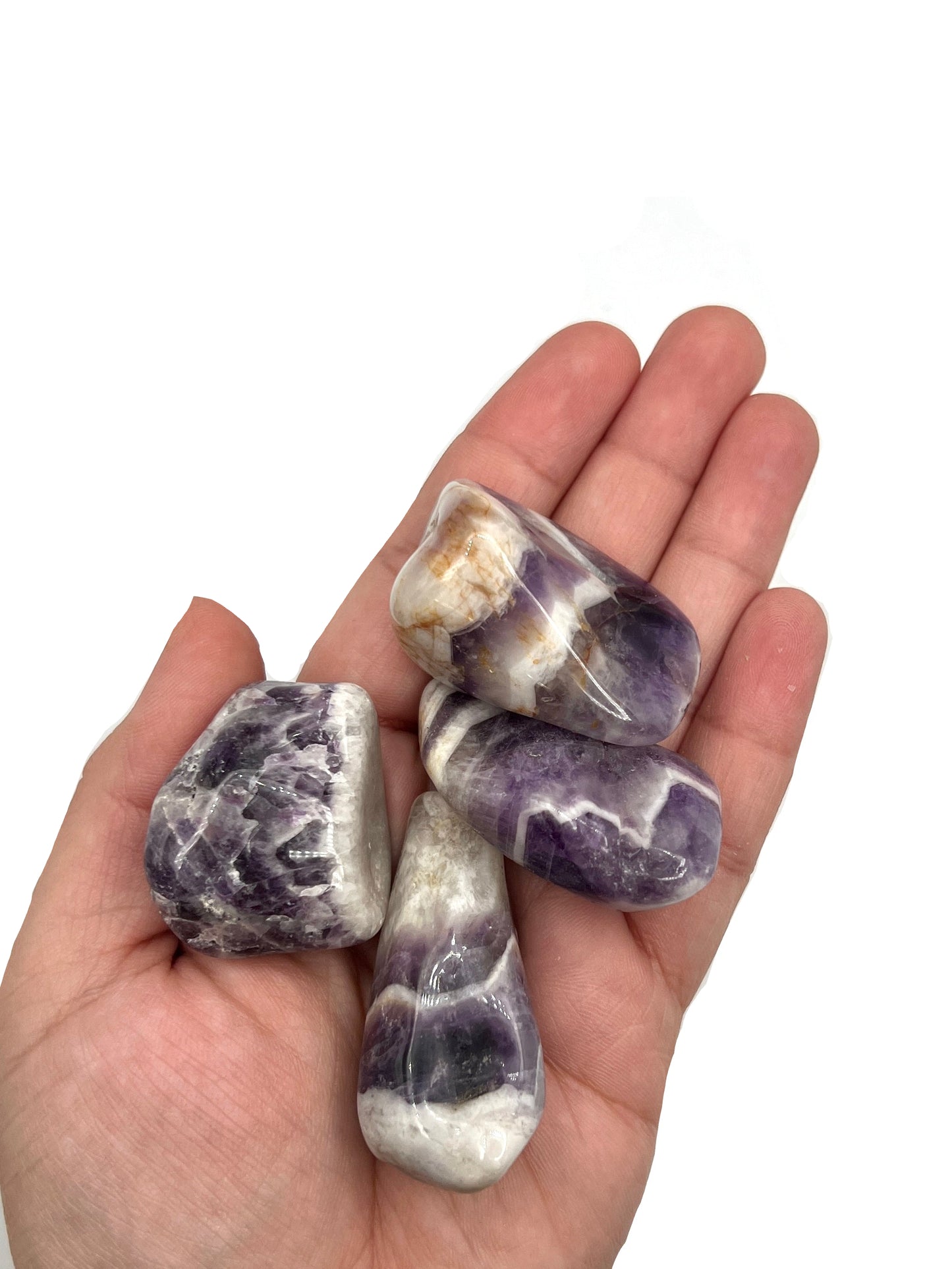 Chevron Amethyst Tumbles