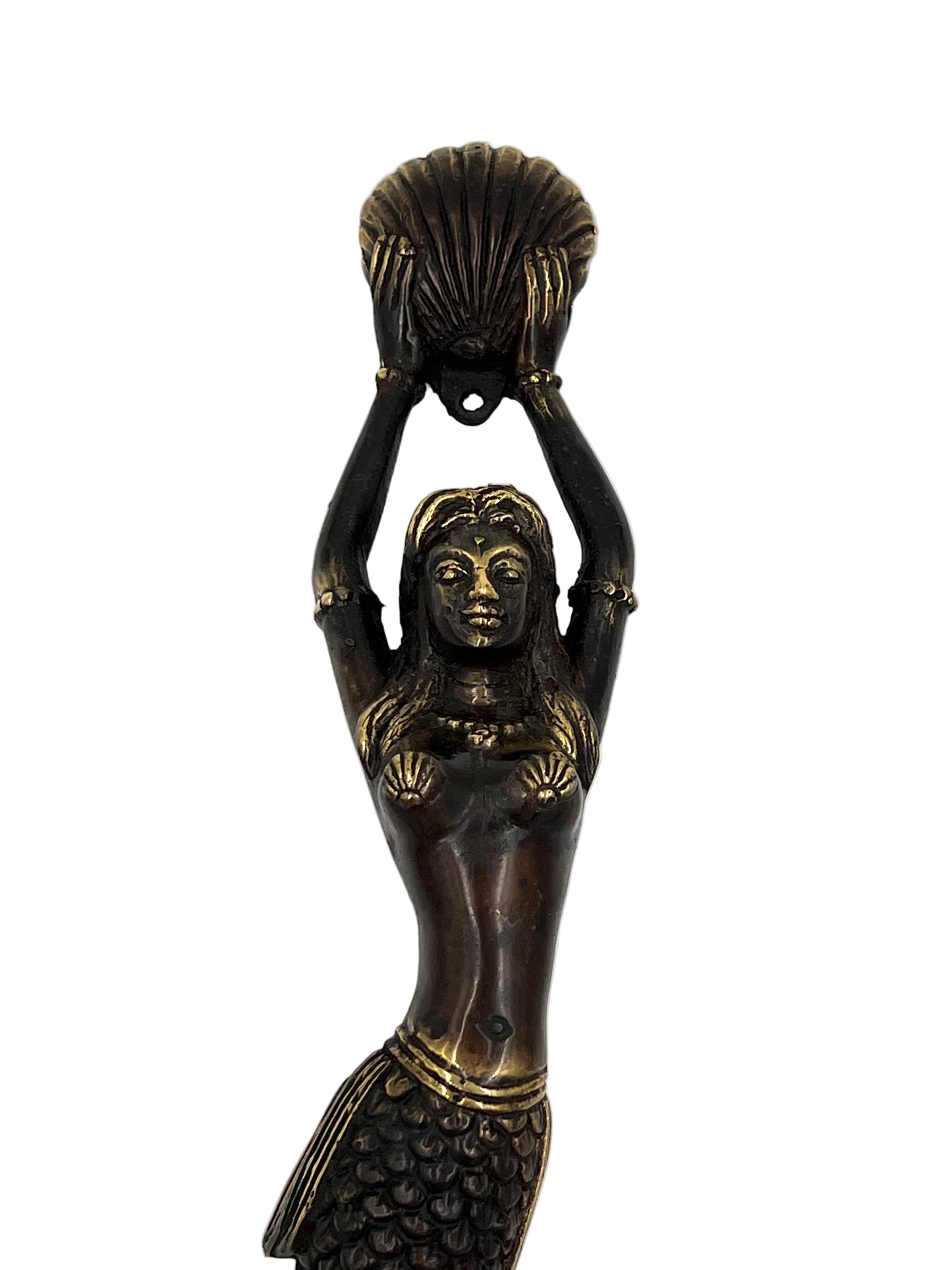 Oxidized Bronze Mermaid Door Handle