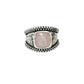 Sterling Silver Square Gemstone Hammered Rings