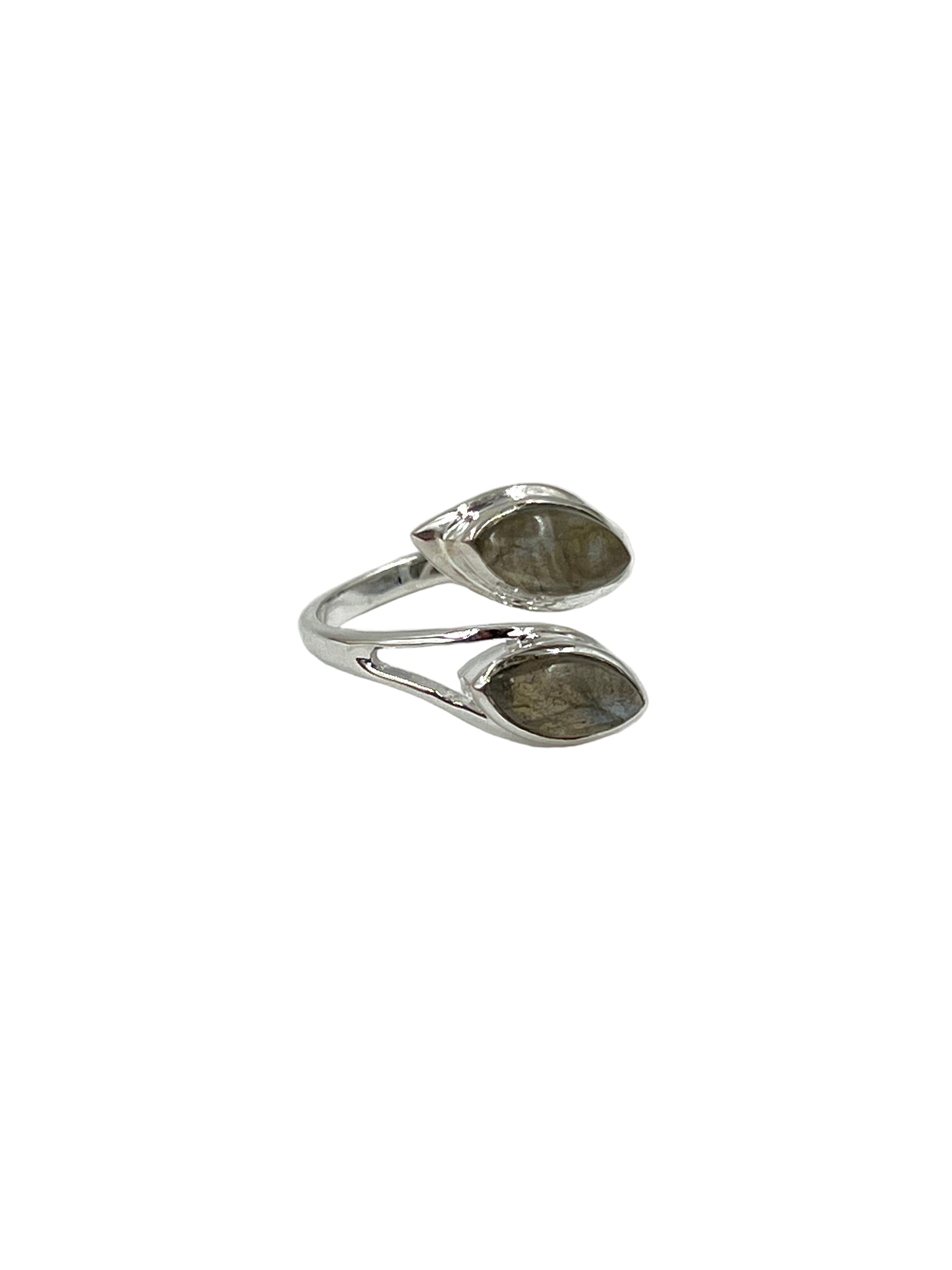Double Marquise Labradorite Ring