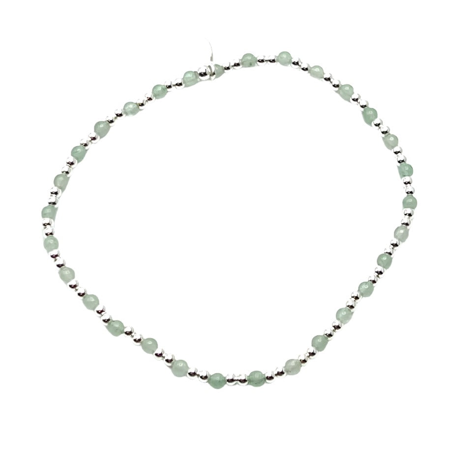 Sterling Silver Jade Beaded Bracelets