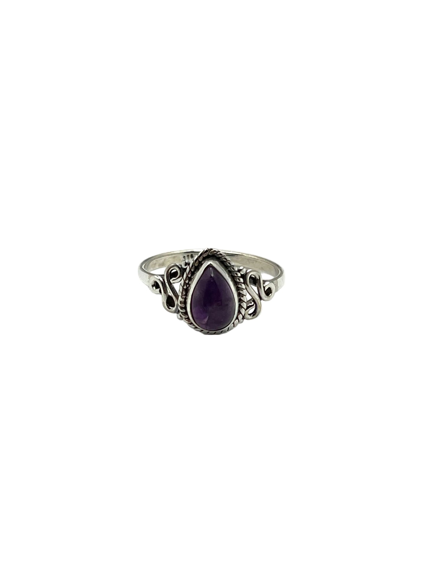 Teardrop Amethyst Ring