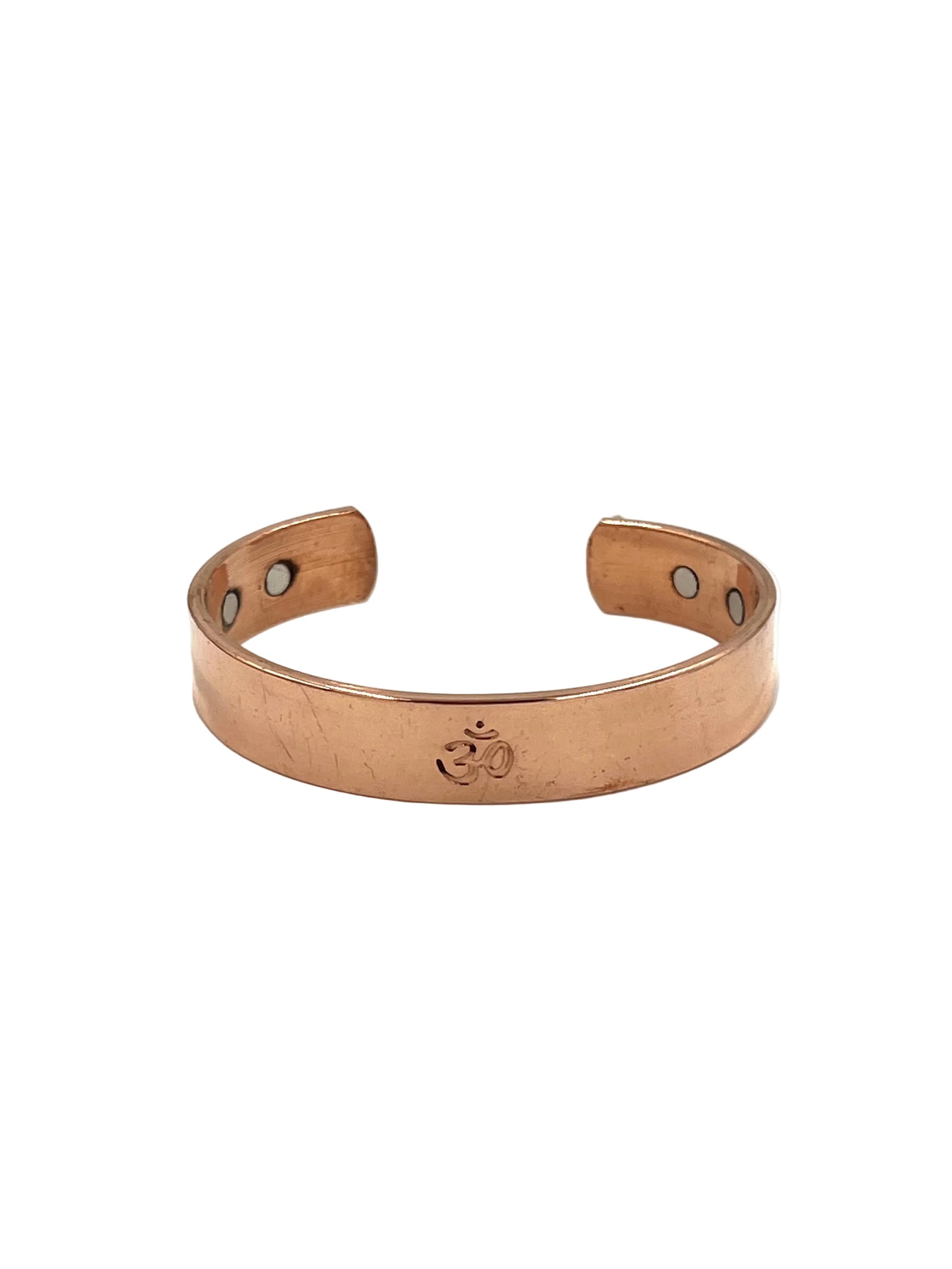 Om Flat Copper Bracelet