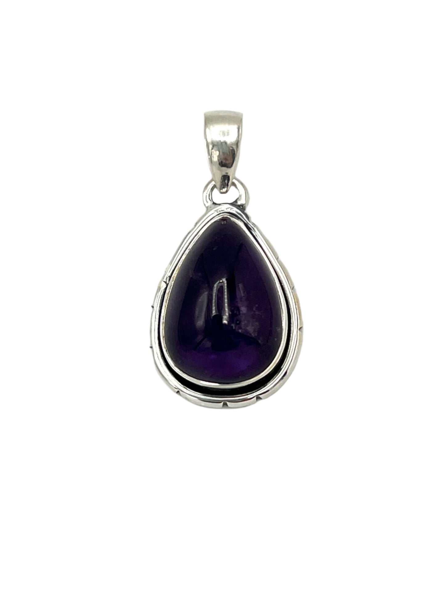 Sterling Silver Teardrop Amethyst Pendants