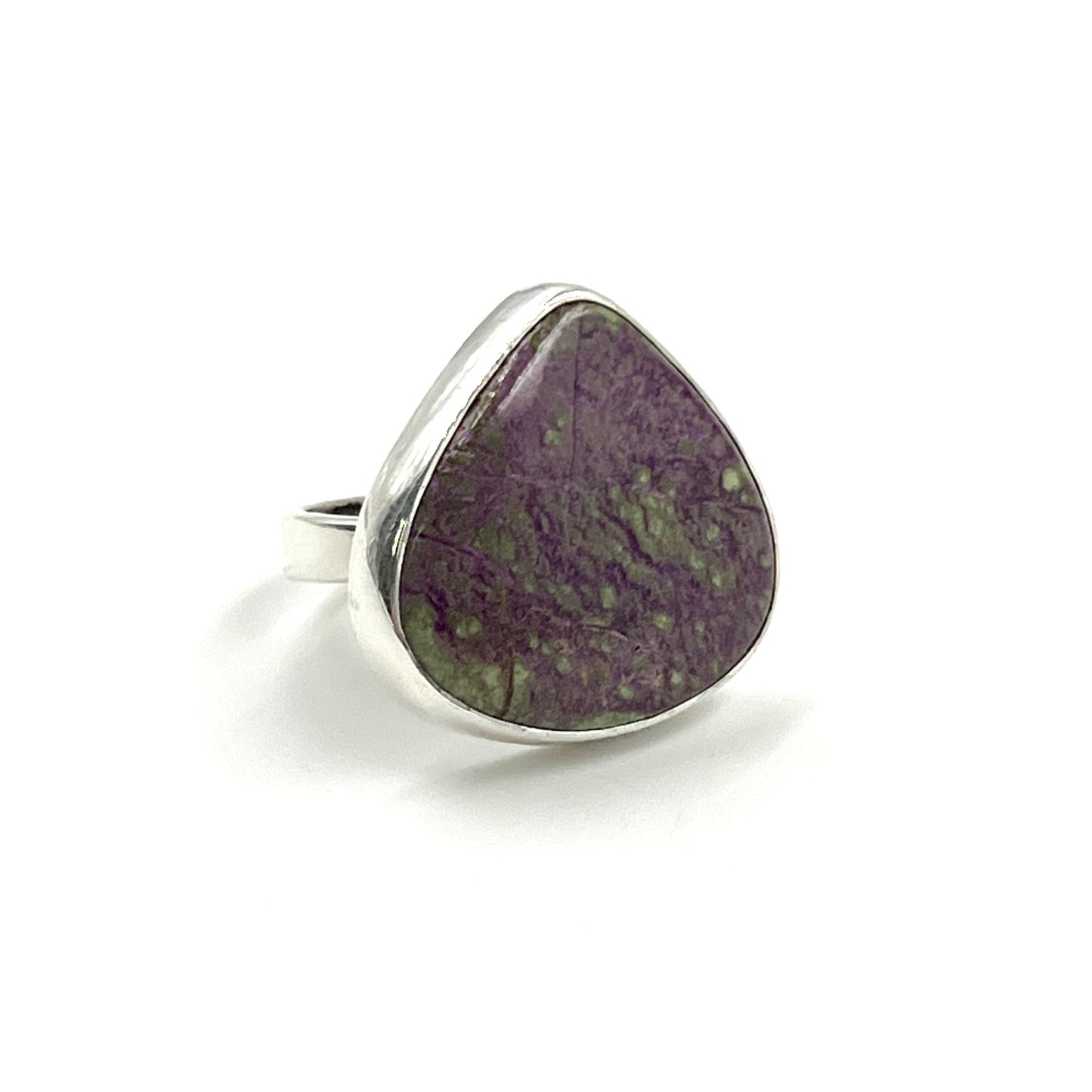 Sterling Silver Stichtite Teardrop Ring