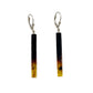 Silver Amber Drop Earrings