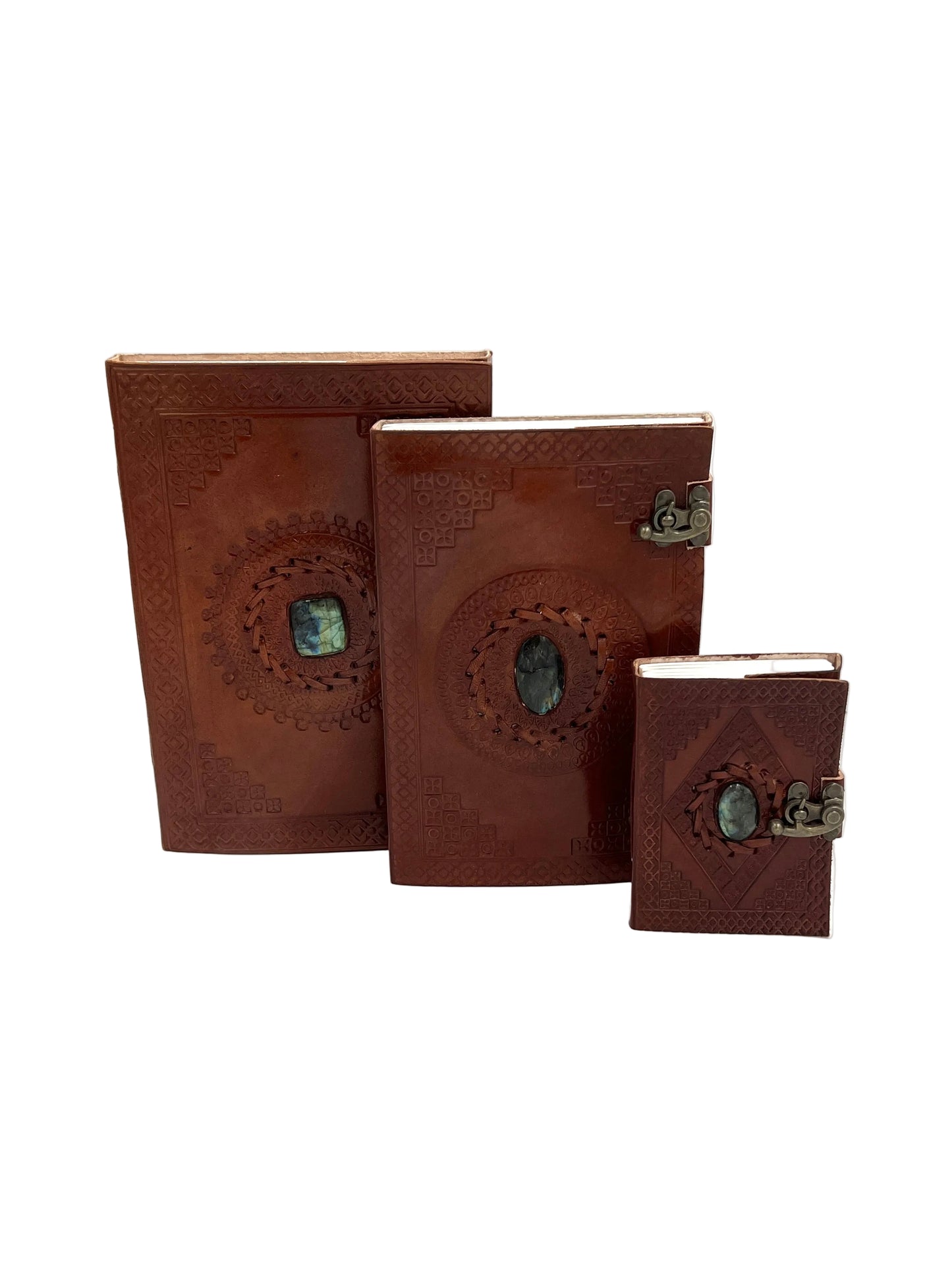Camel Leather Gemstone Journals