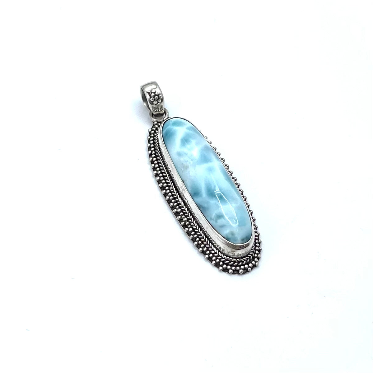 Sterling Silver Larimar Freeform Pendants