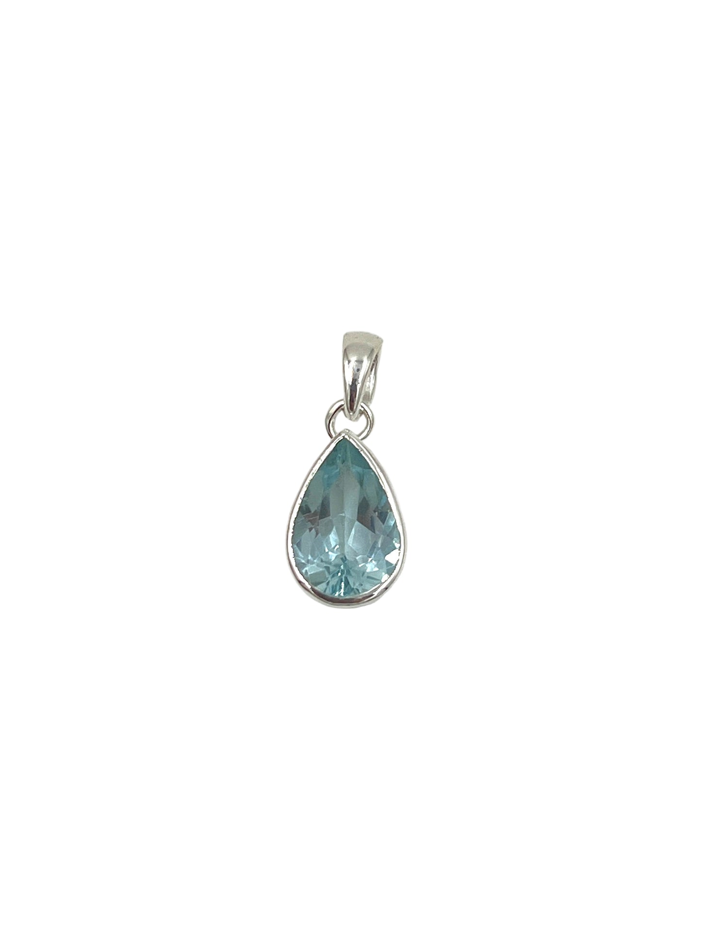 Teardrop Blue Topaz Pendants