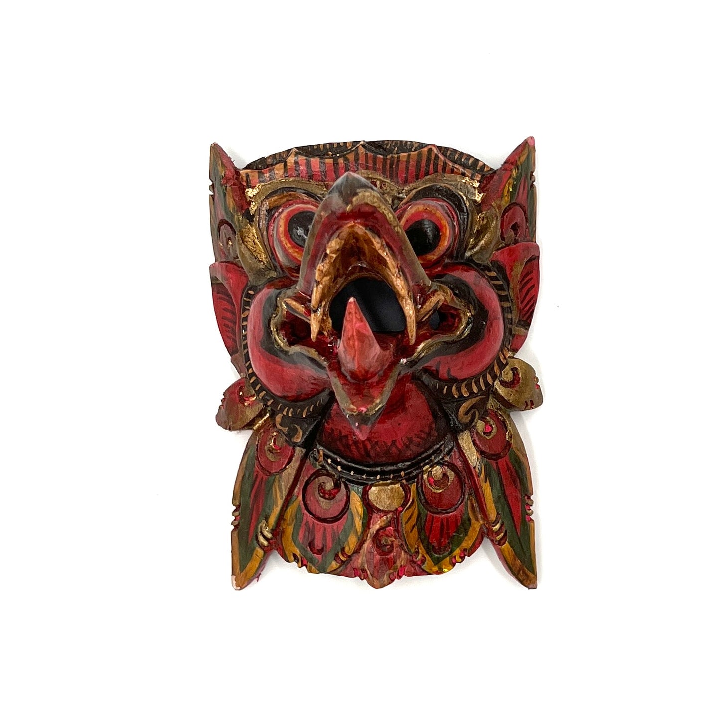 Hand Carved and Painted Garuda Mask