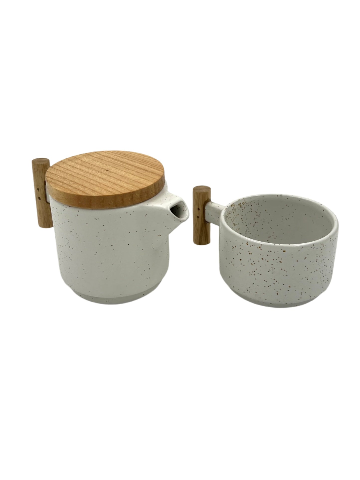 Ceramic Stackable Tea Pot & Cup