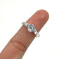 Circle Blue Topaz Ring
