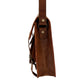 Camel Leather Cross Body Messenger Bag