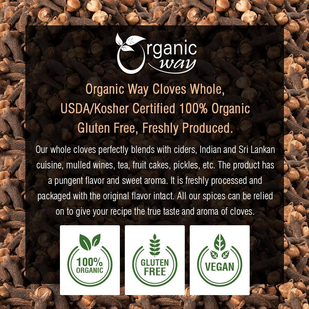 Organic Cloves (Whole) - USDA Certified | Origin - Sri Lanka
