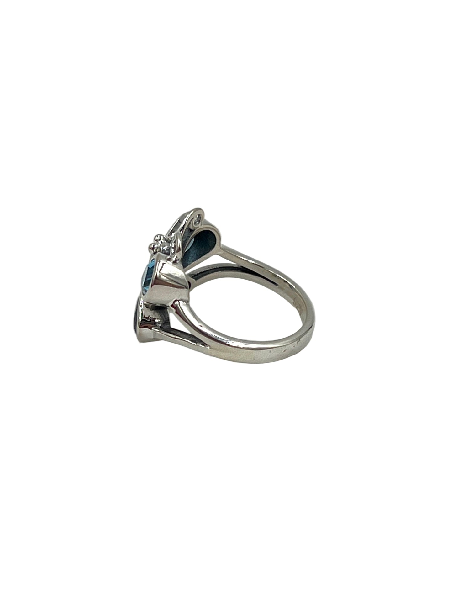 Butterfly Sky Blue Topaz Ring