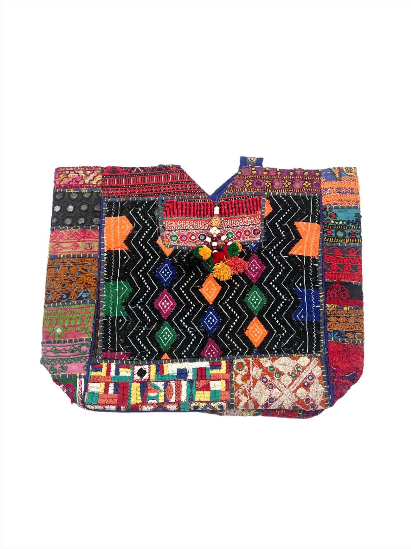 Rajasthani Embroidery Patchwork Purse | Tassels