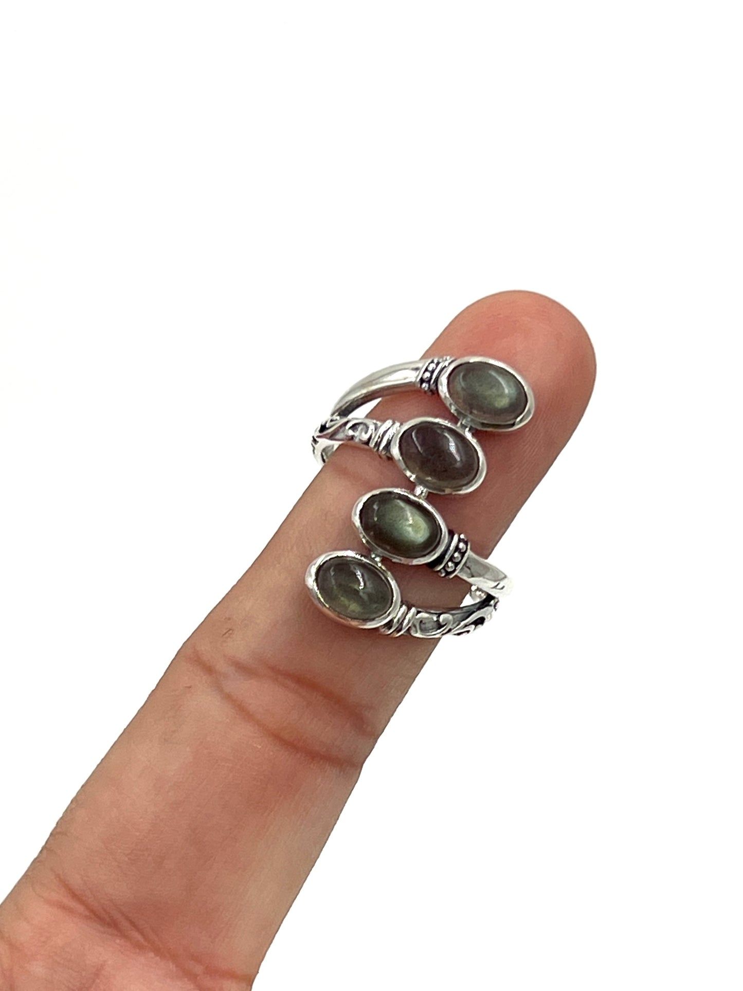 Multi Labradorite Wrap Ring
