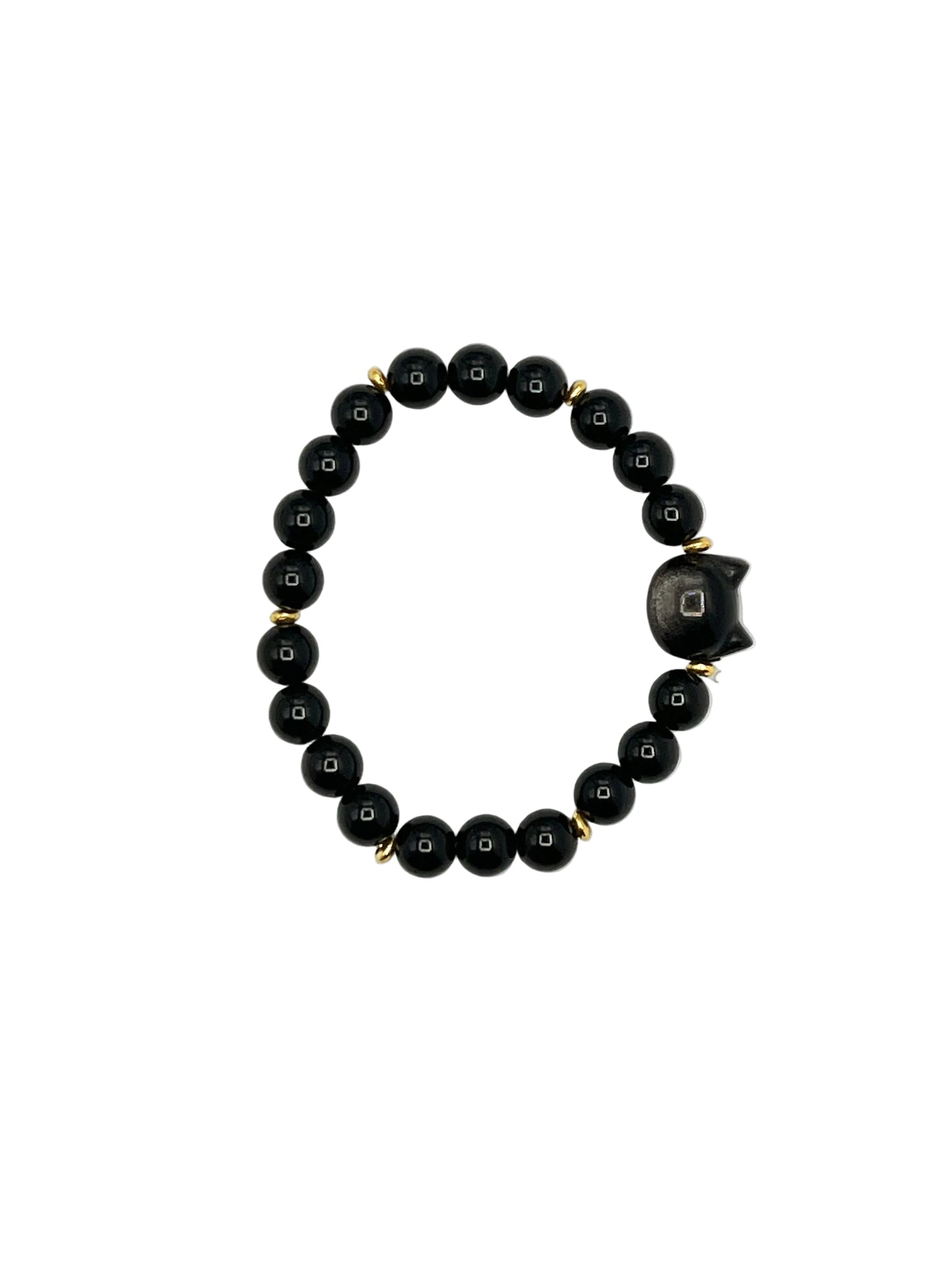 Gemstone Cat Stretchy Bracelets