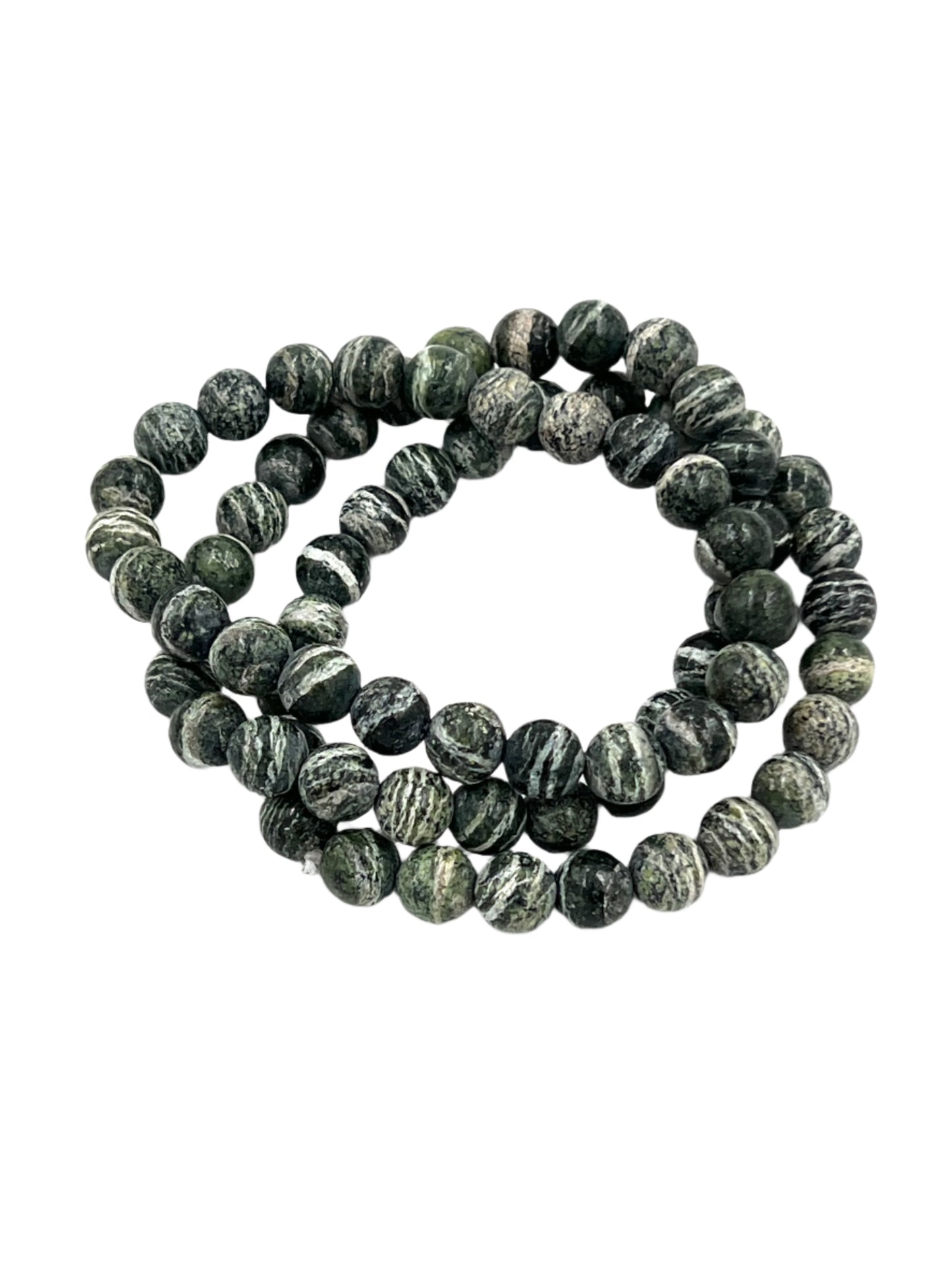 Green Zebra Jasper Stretchy Bracelets