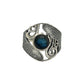 Sterling Silver Labradorite Shield Ring
