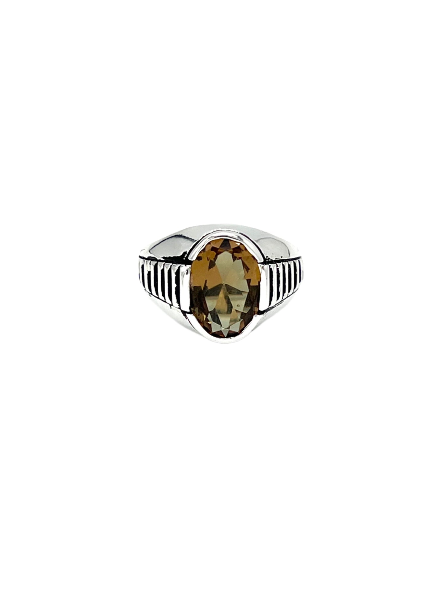 Silver Zultanite Oval Side Etched Ring