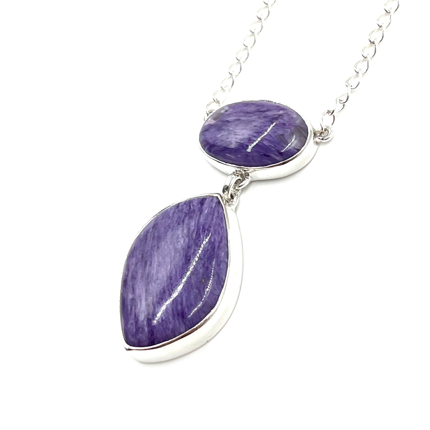 Sterling Silver Charoite Necklaces