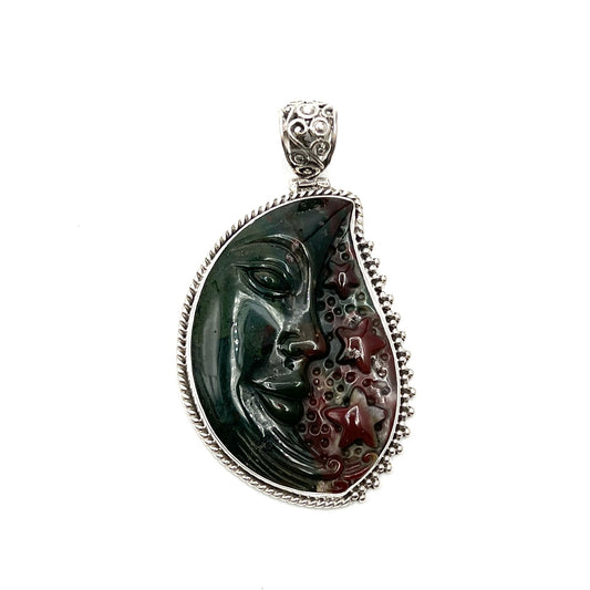 Fancy Jasper Moonface Pendant