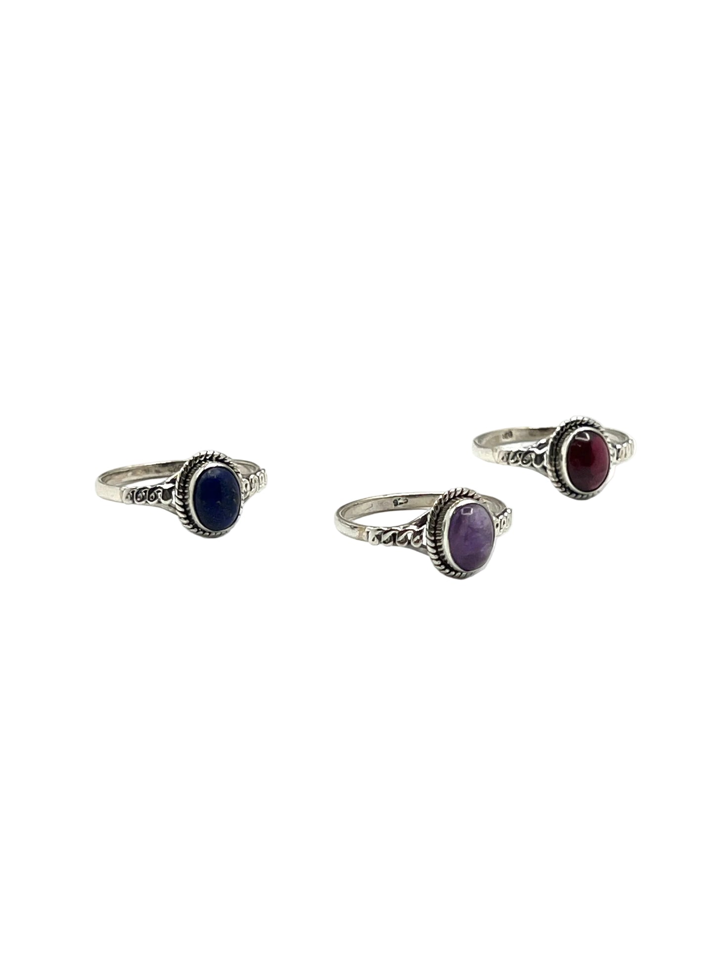 Braided Gemstone Rings
