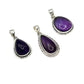 Sterling Silver Teardrop Amethyst Pendants