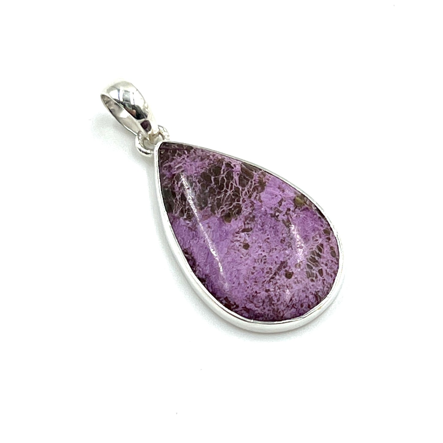 Sterling Silver Purpurite Freeform Pendants