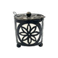 Handcut Flower Iron Candle Holders w/ Lid