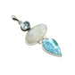 Sterling Silver Larimar & Blue Topaz Pendants