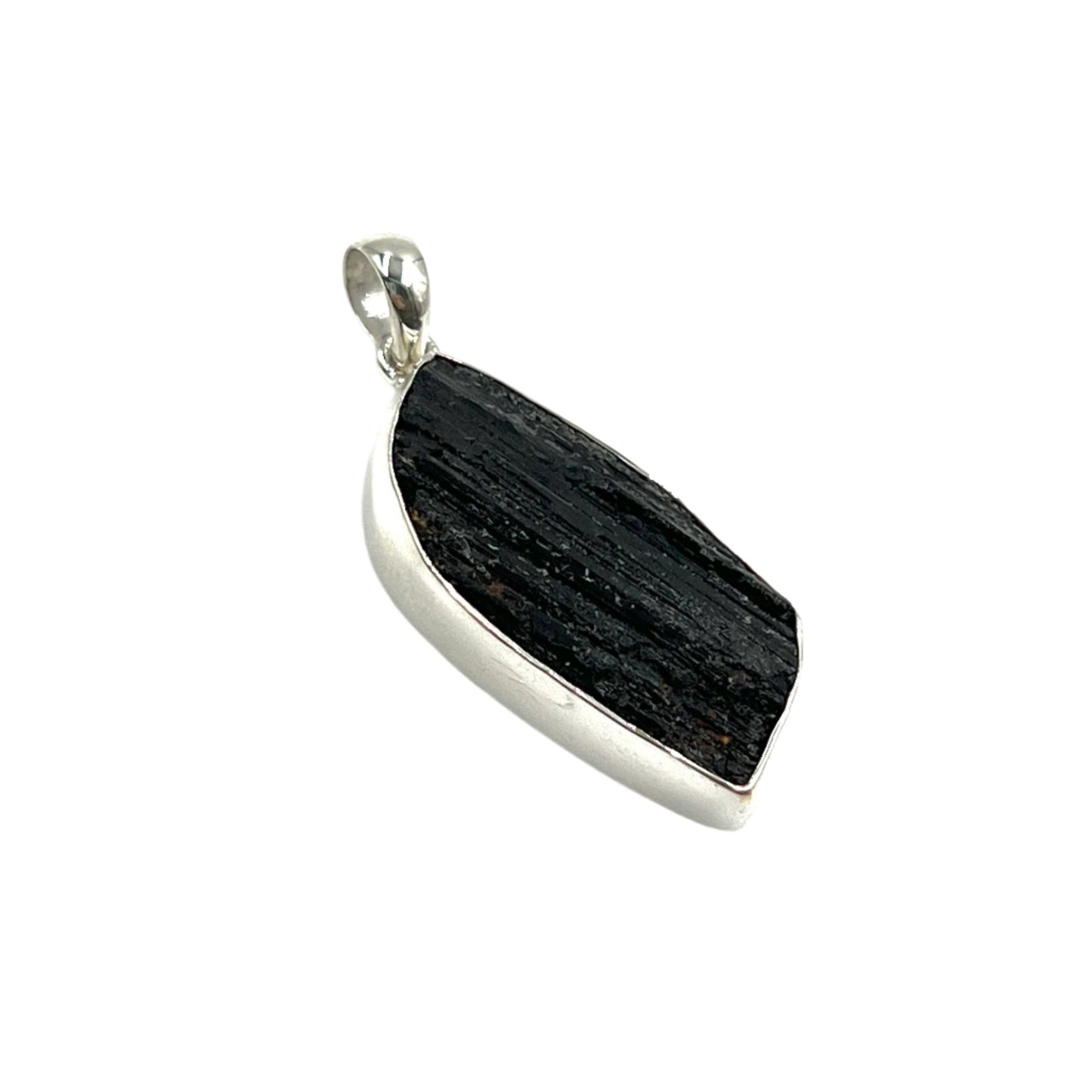 Black Tourmaline Freeform Pendants