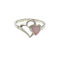 Sterling Silver Shell Double Heart Rings
