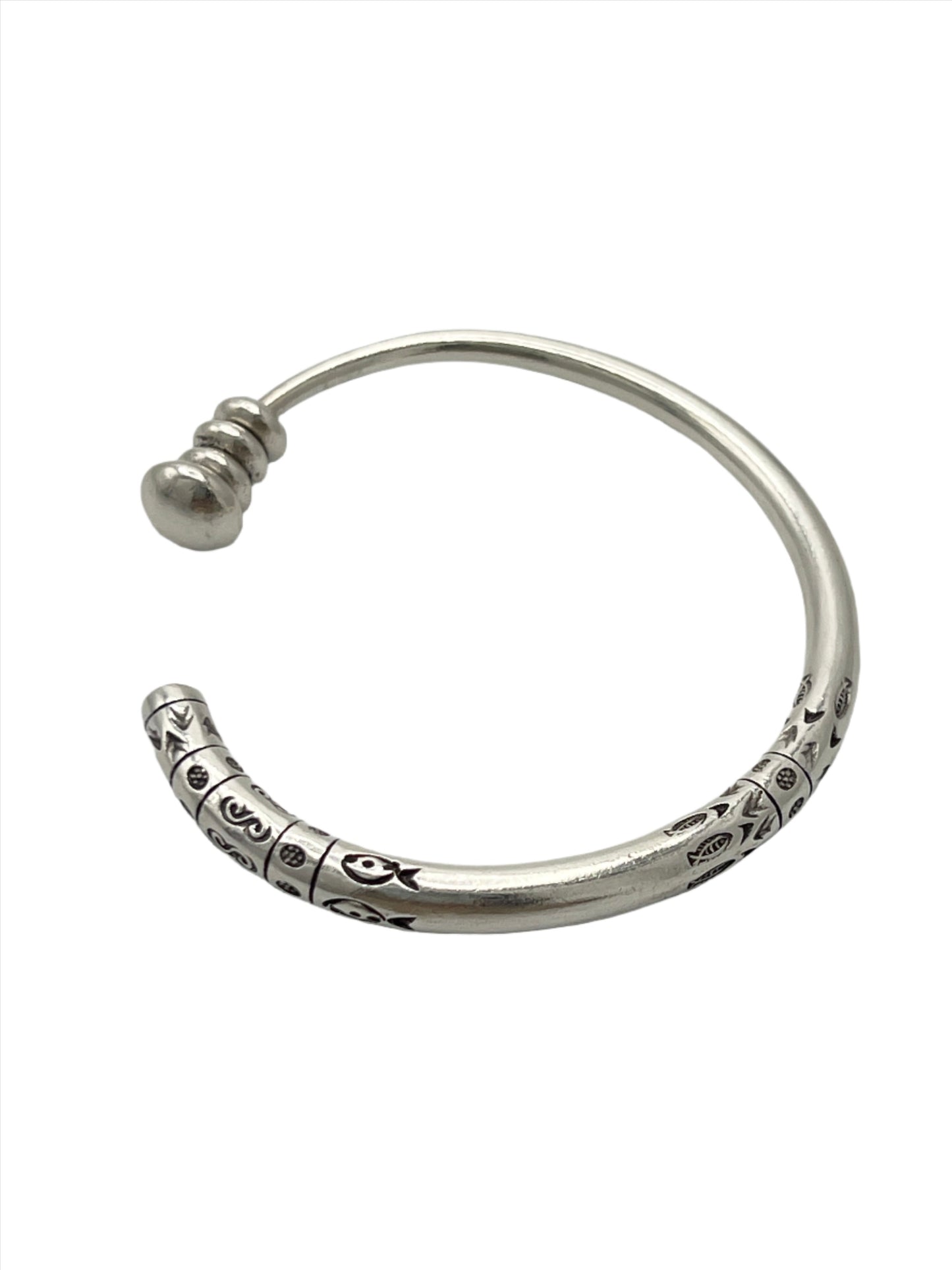 Sterling Silver Hilltribe Fish Cuff Bracelets