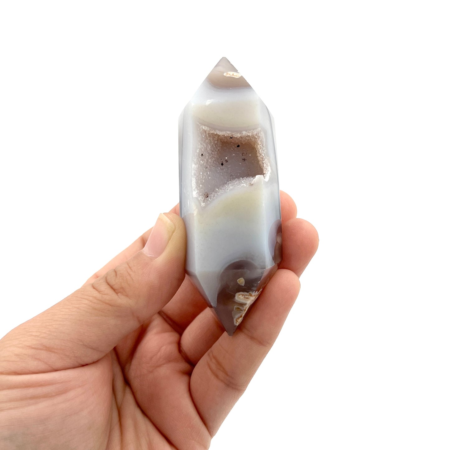 Double Terminated Druzy Agate Points