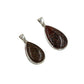 Fossilized Dinosaur Bone Teardrop Pendants