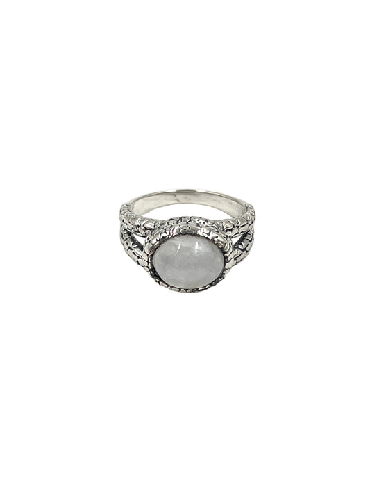 Halo Moonstone Ring