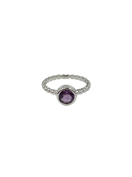Circle Gemstone Beaded Ring