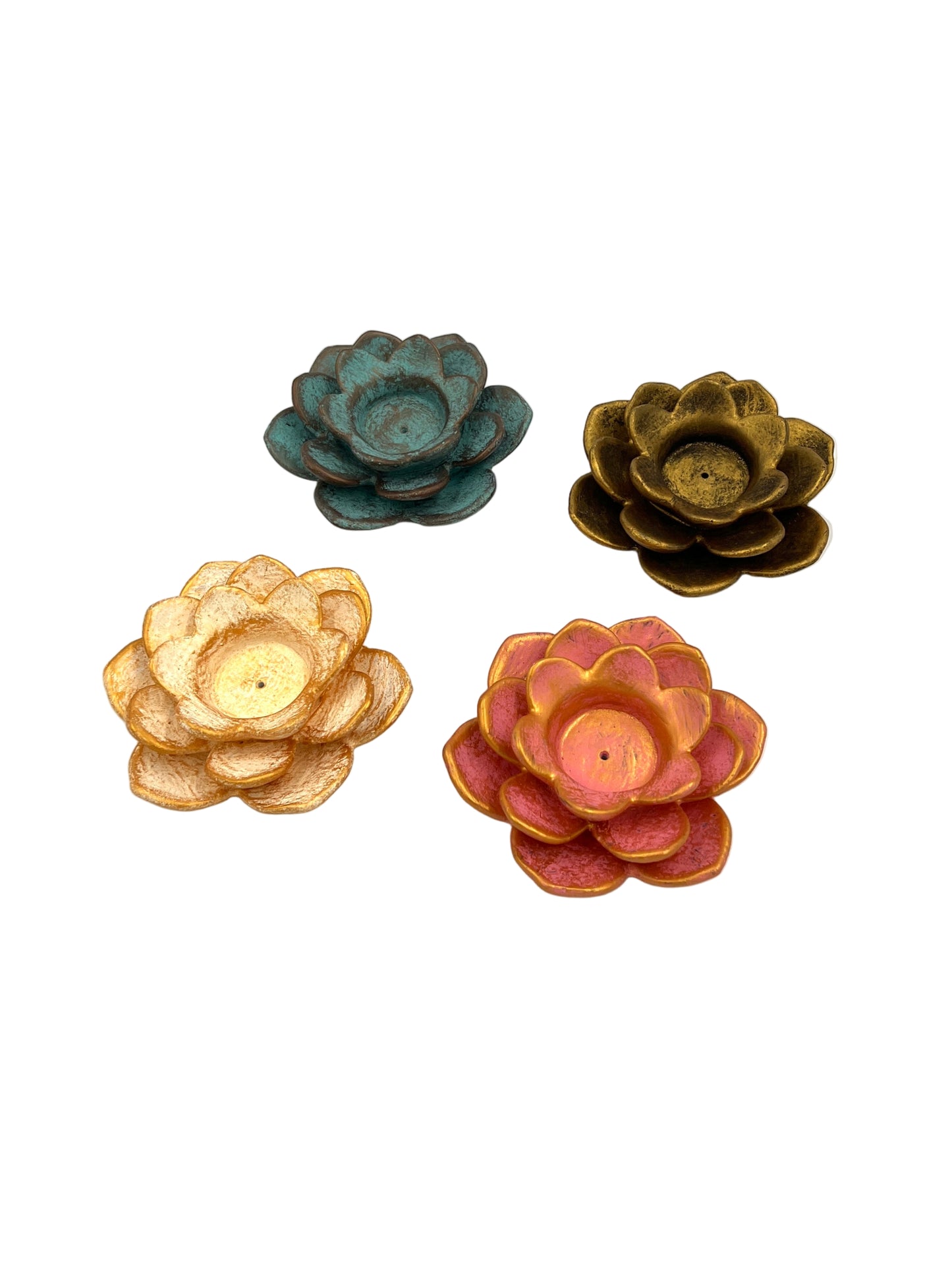 Resin Lotus Tea Candle Holder
