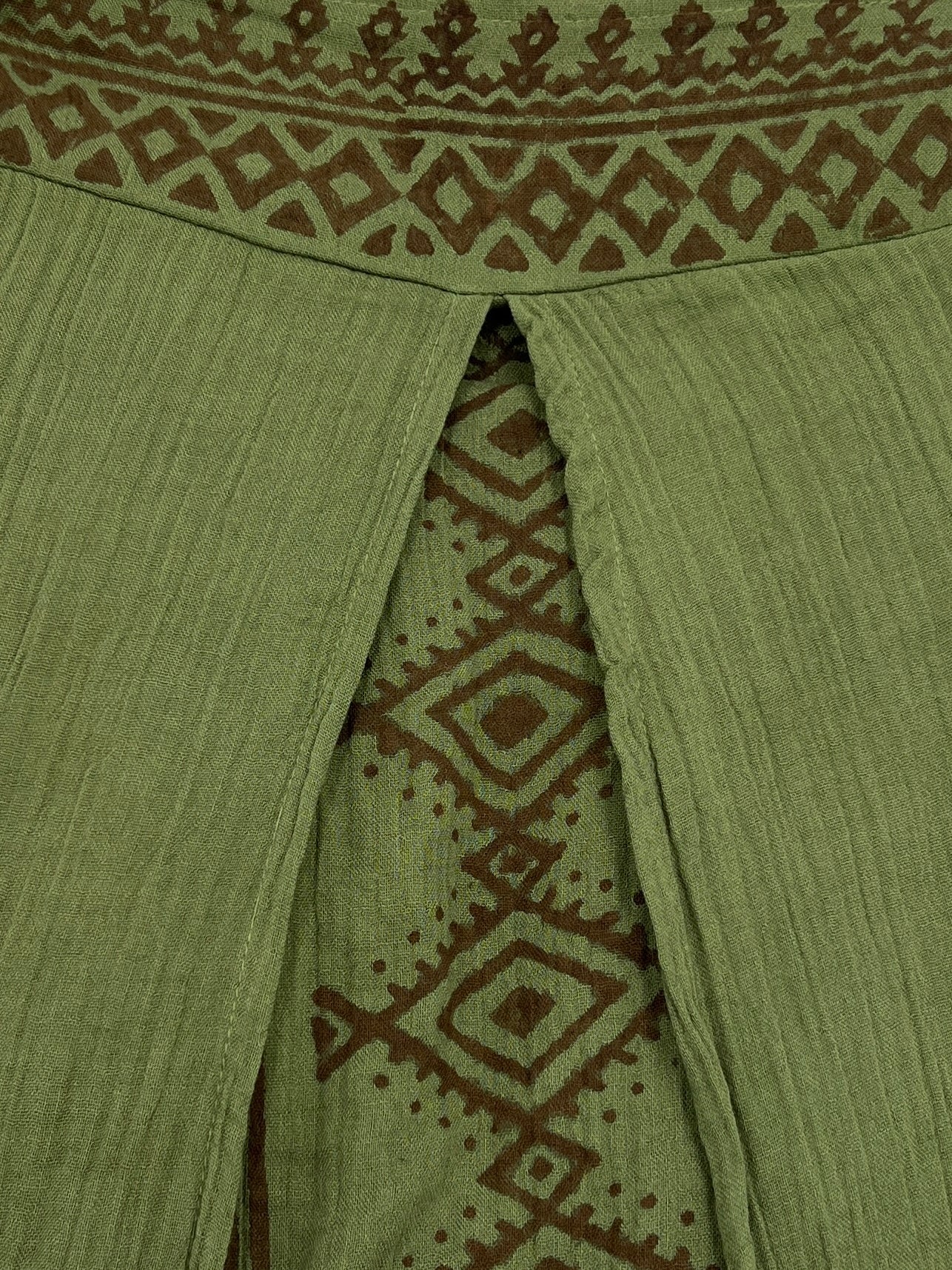 Desert Rose Block Print Open Skirt