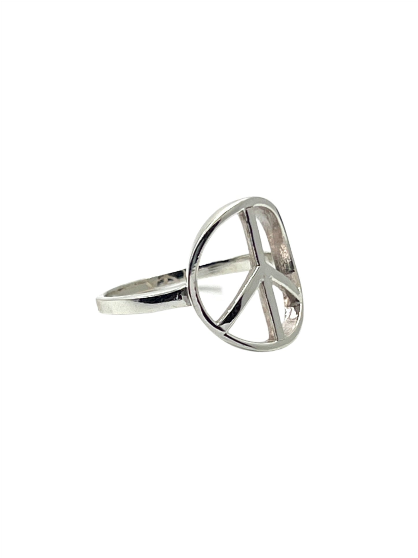 Sterling Silver Peace Sign Ring