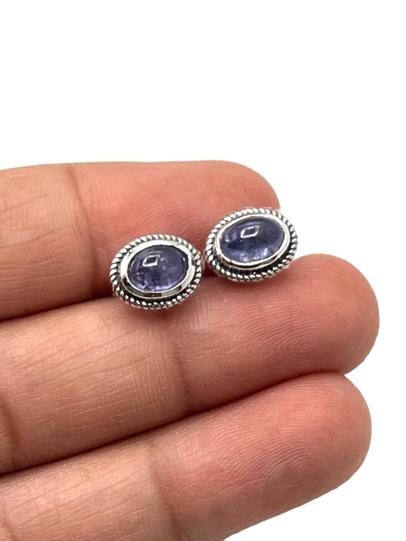 Sterling Silver Tanzanite Studs