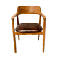 Leather Teakwood Arm Chair