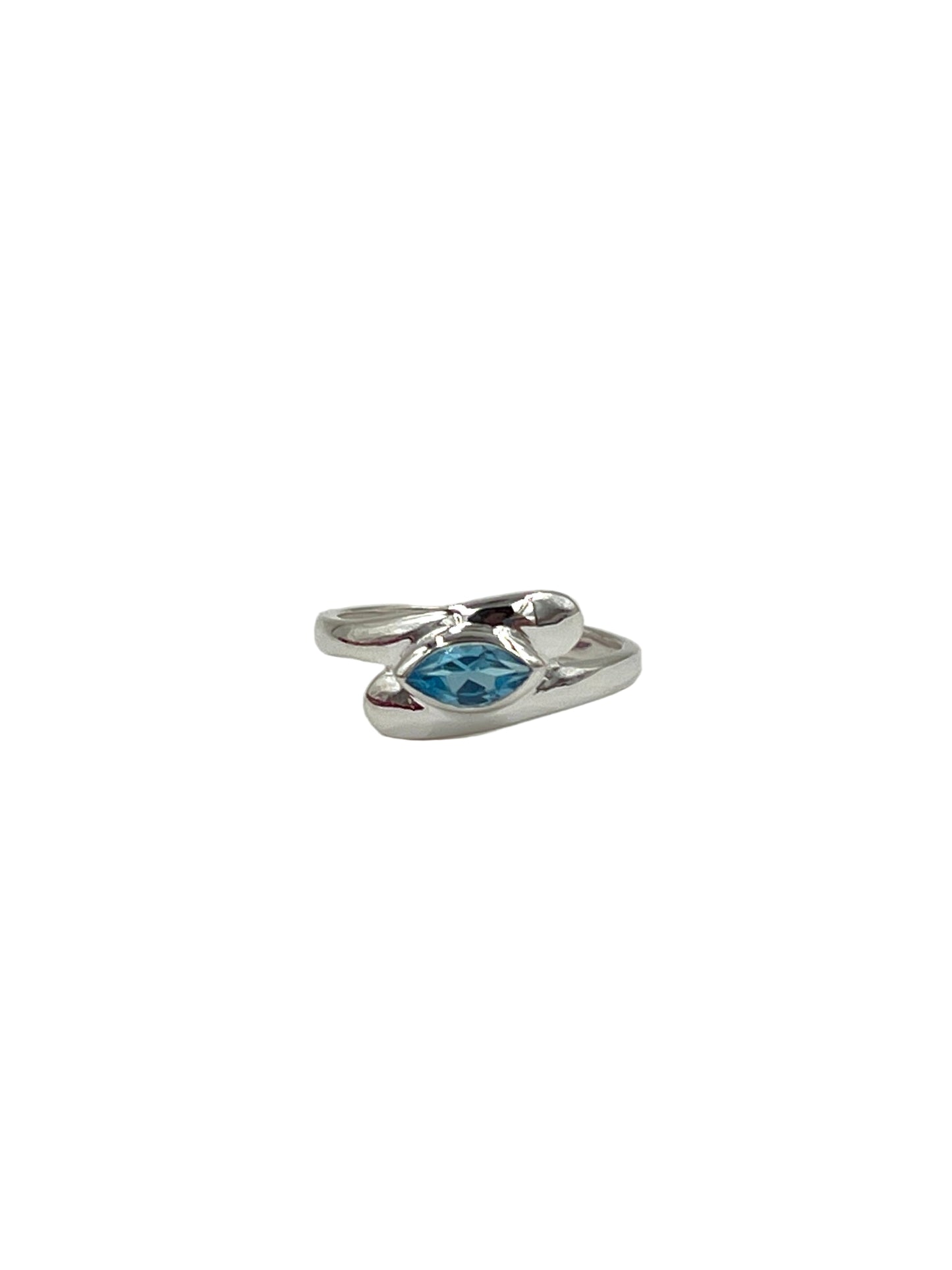 Marquise Sky Blue Topaz Ring