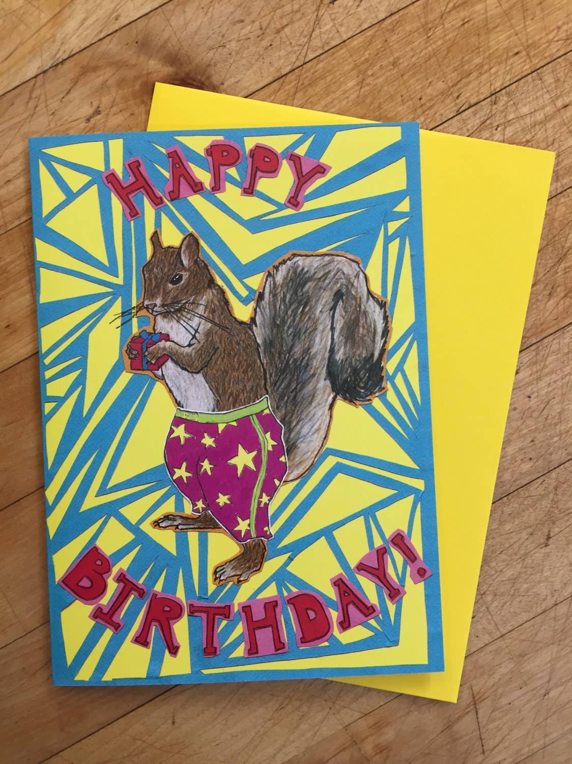 Party Pants Squirrel Birthday Card